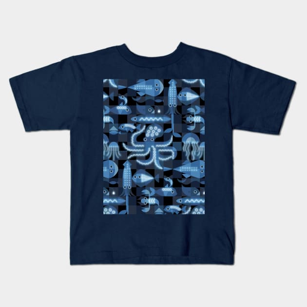 light on the seabed Kids T-Shirt by analinea